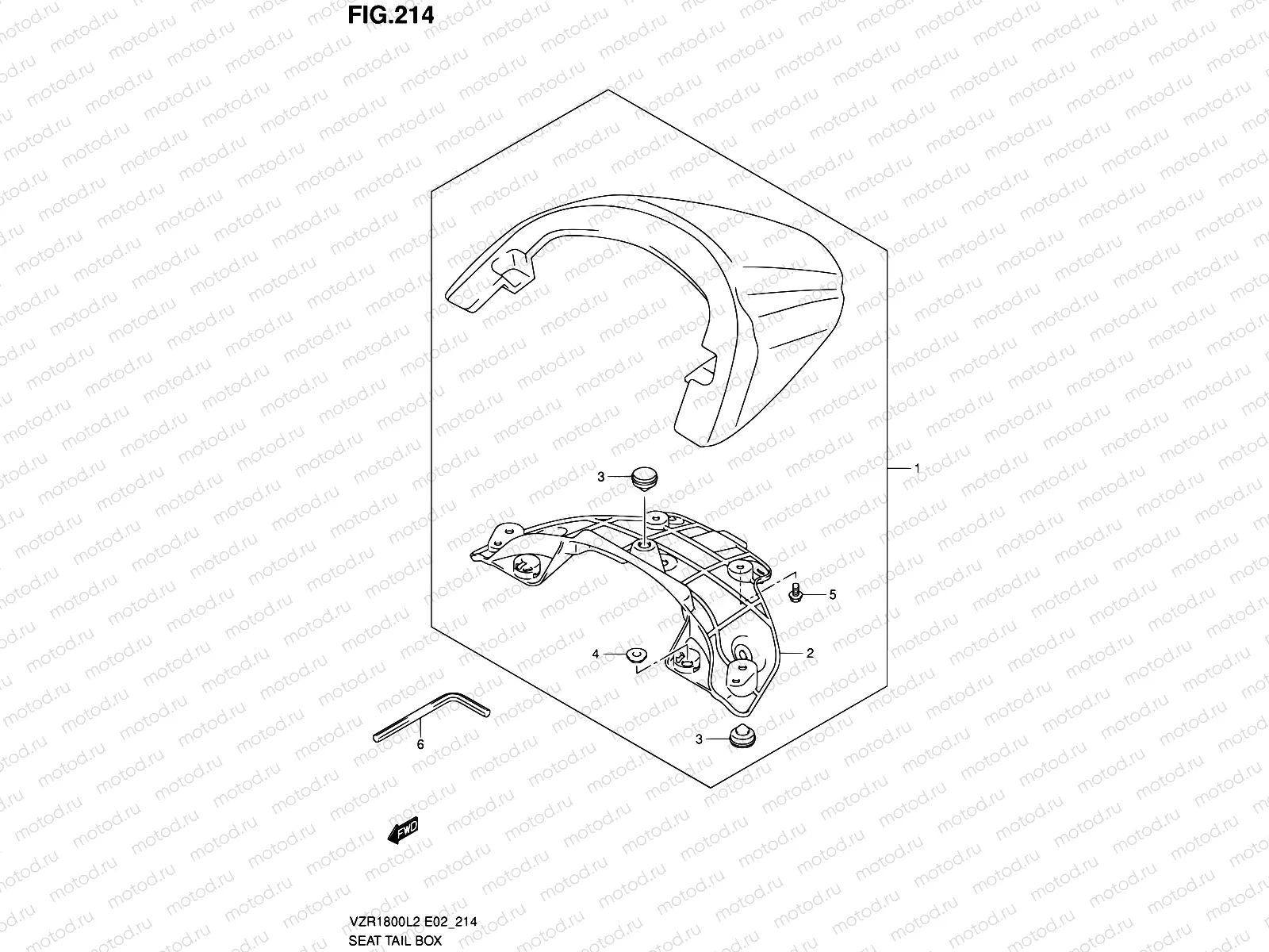 214 - SEAT TAIL BOX (VZR1800UFL2 E19)