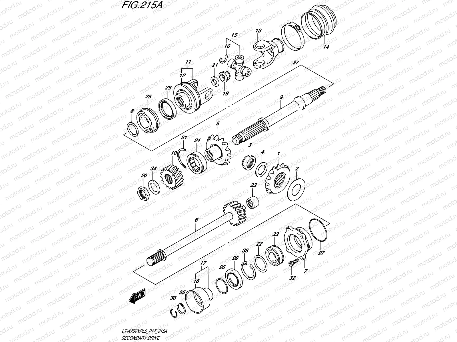 215A - SECONDARY DRIVE