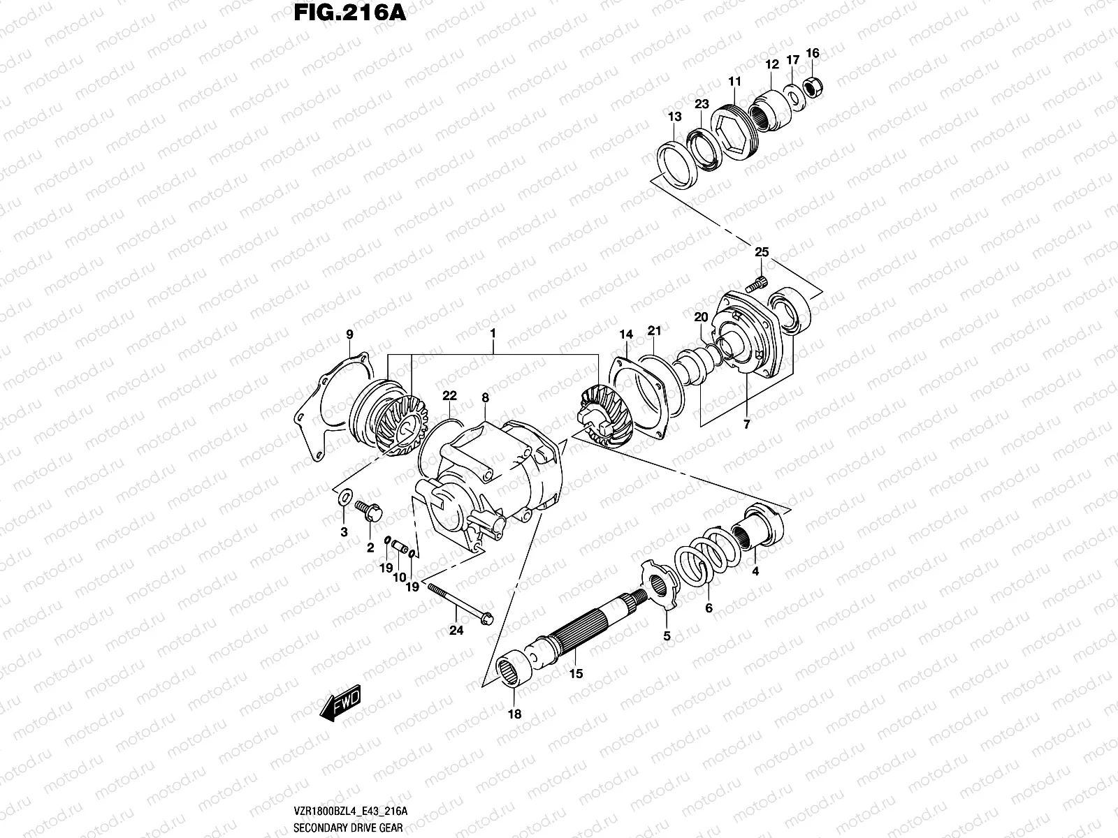 216A - SECONDARY DRIVE GEAR