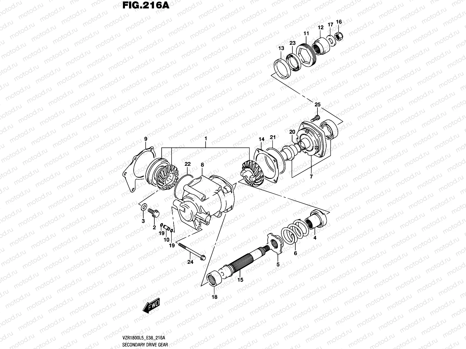 216A - SECONDARY DRIVE GEAR