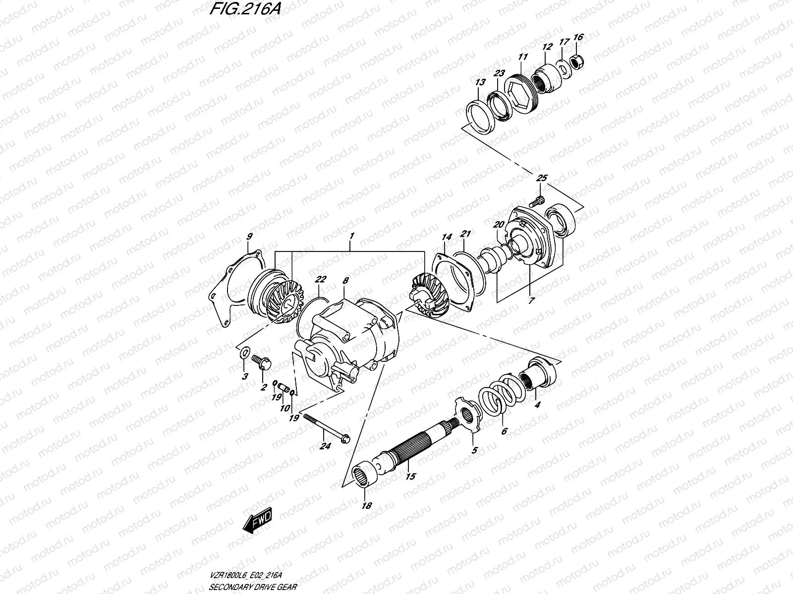 216A - SECONDARY DRIVE GEAR