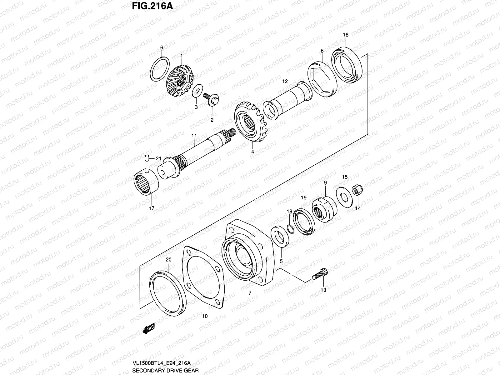 216A - SECONDARY DRIVE GEAR