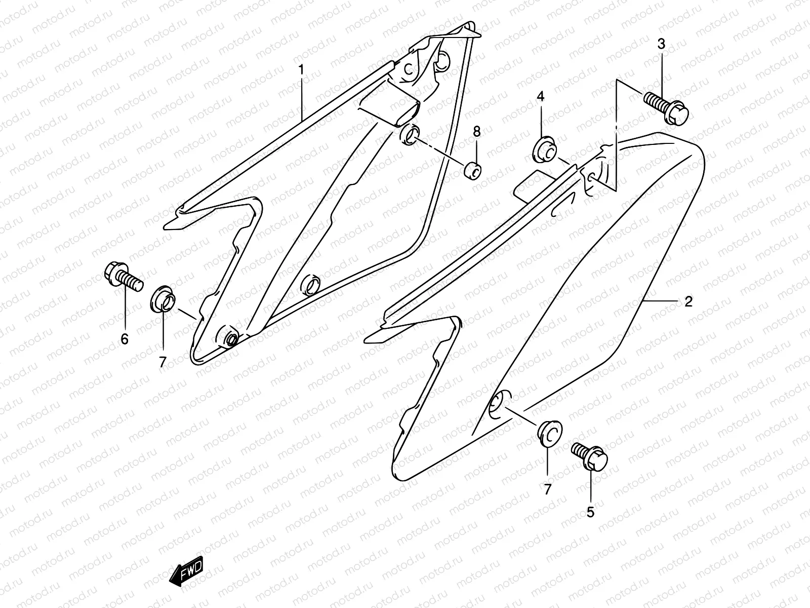 21A - FRAME COVER (MODEL K3/K4/K5)