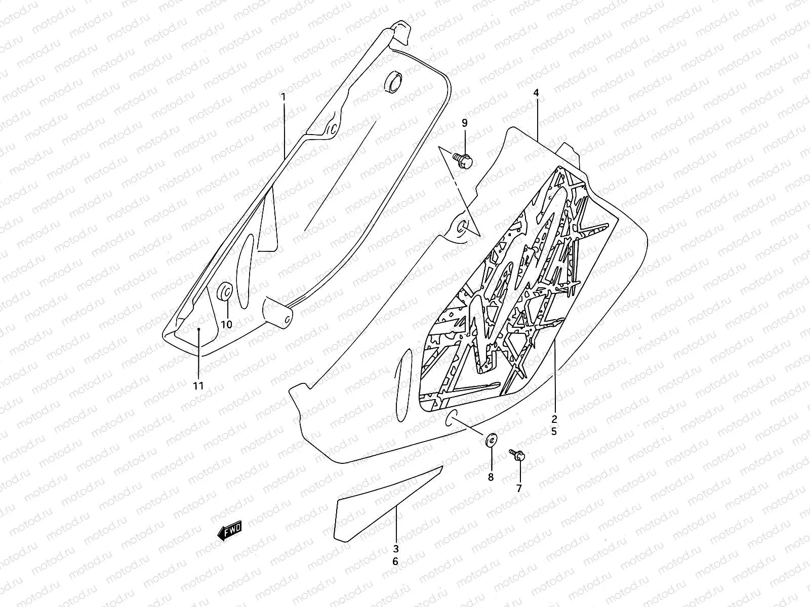 21A - FRAME COVER (MODEL P/R/S)