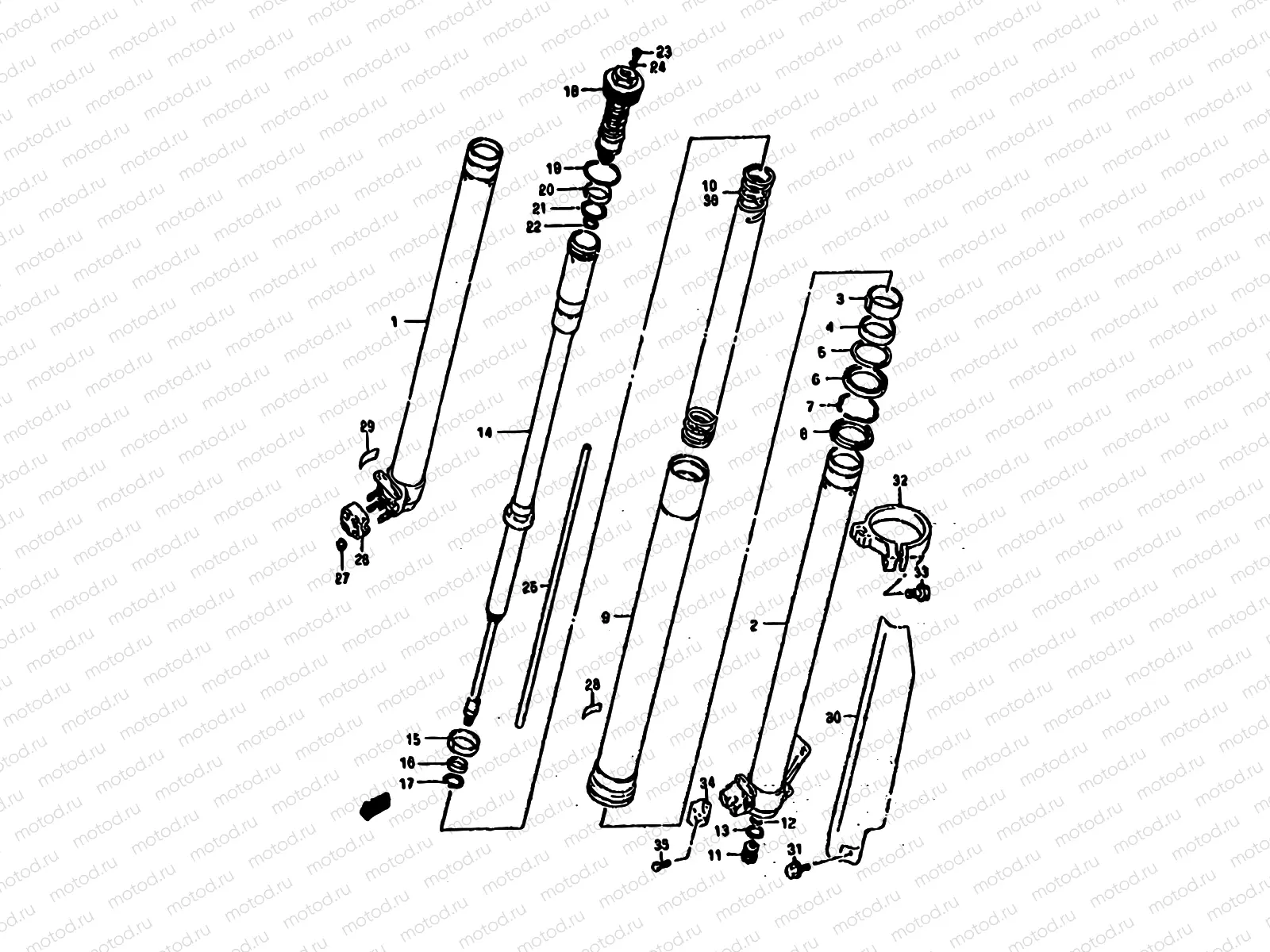 21A - FRONT DAMPER (MODEL R/S)