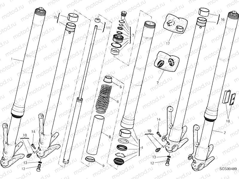 21A - FRONT FORK (1) » FRONT SUSPENSION