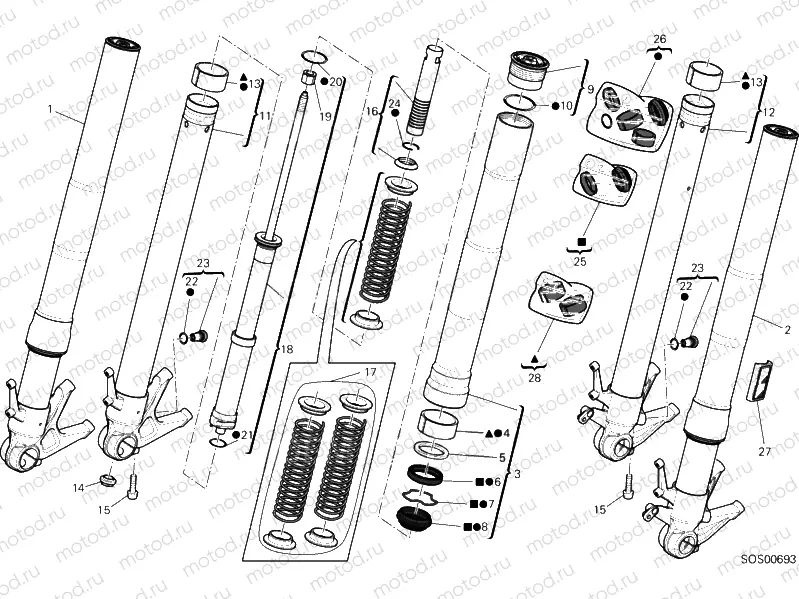 21A - FRONT FORK (2) » FRONT SUSPENSION