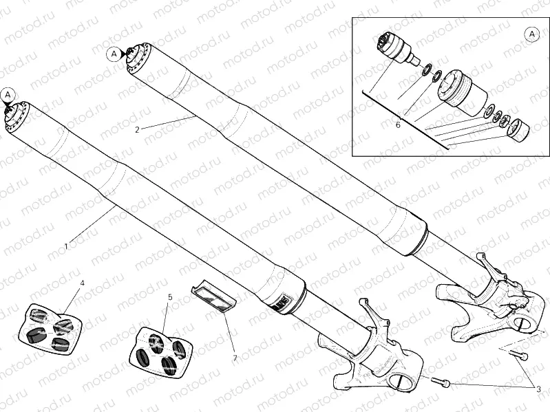 21A - FRONT FORK (2) » FRONT SUSPENSION