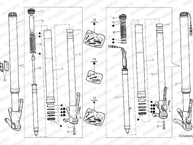 21A - FRONT FORK » FRONT SUSPENSION