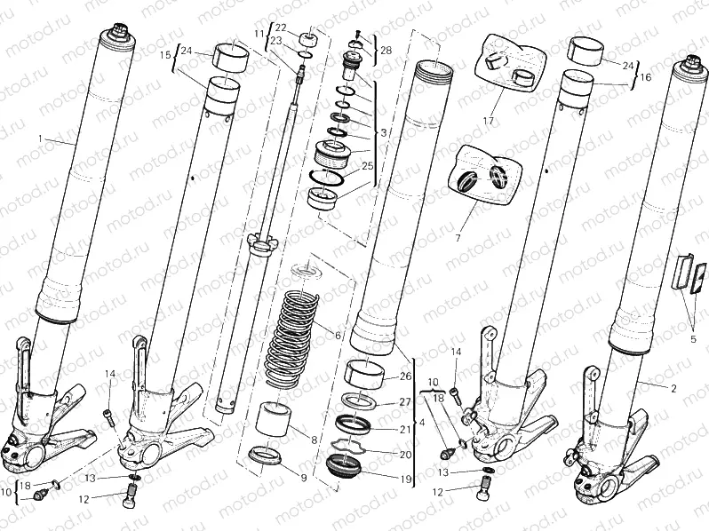 21A - FRONT FORK » FRONT SUSPENSION