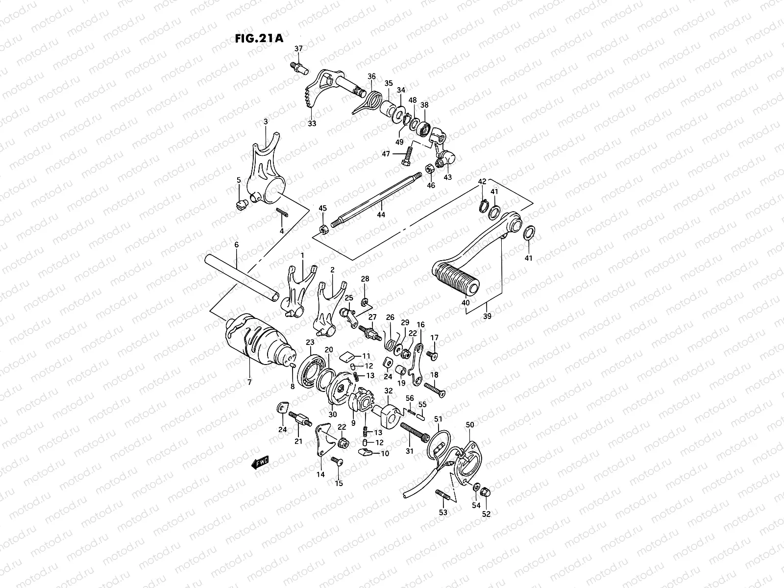 21A - GEAR SHIFTING (MODEL M/N/P/R/S E02,E04,E17,E21,E22,E24,E34)