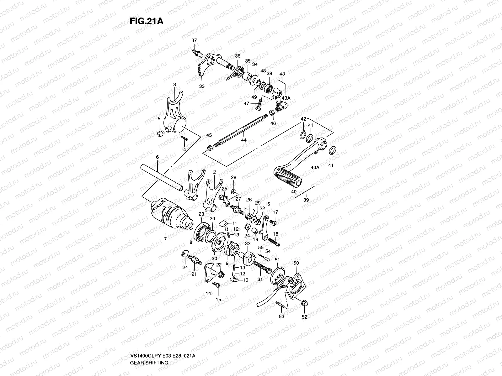 21A - GEAR SHIFTING (MODEL V/W/X/Y/K1/K2/K3)