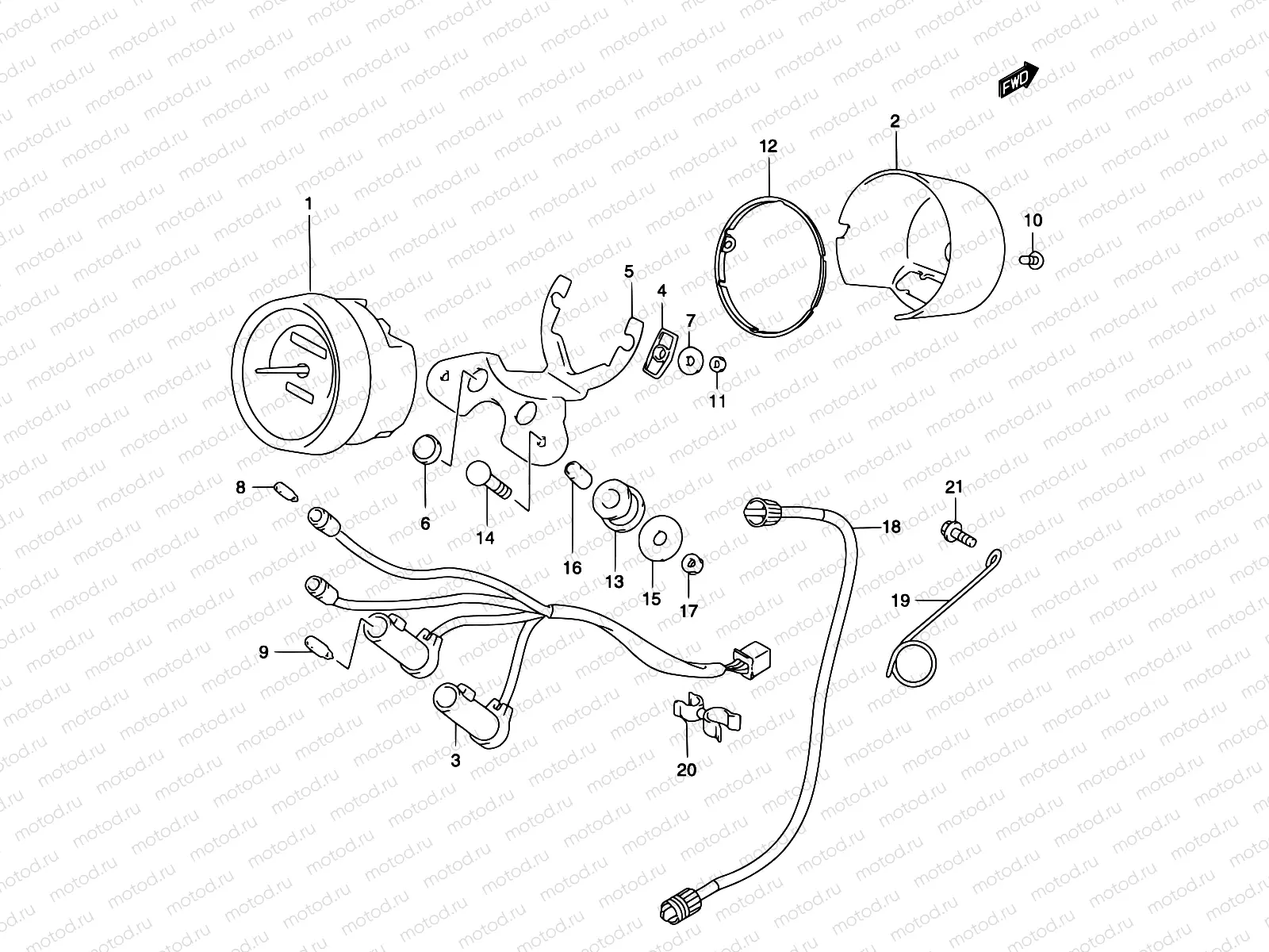 21A - SPEEDOMETER (MODEL K3)