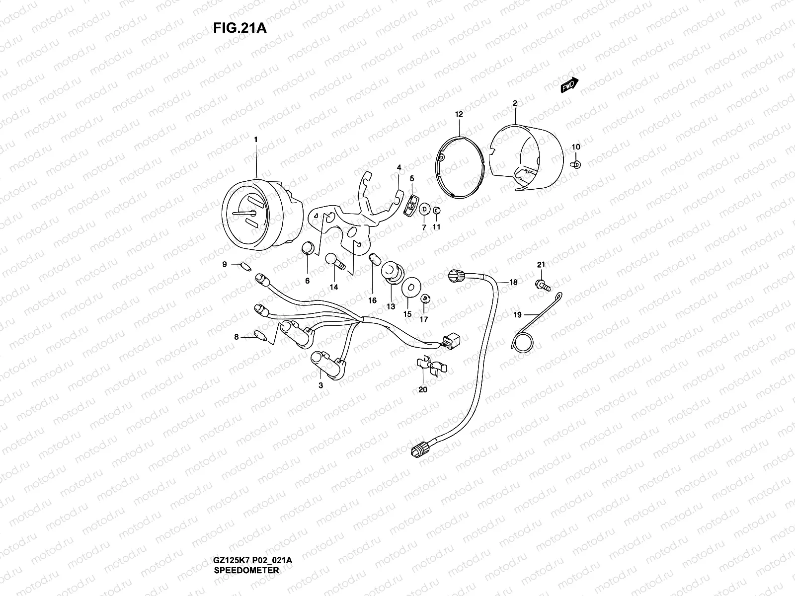21A - SPEEDOMETER (MODEL K7)