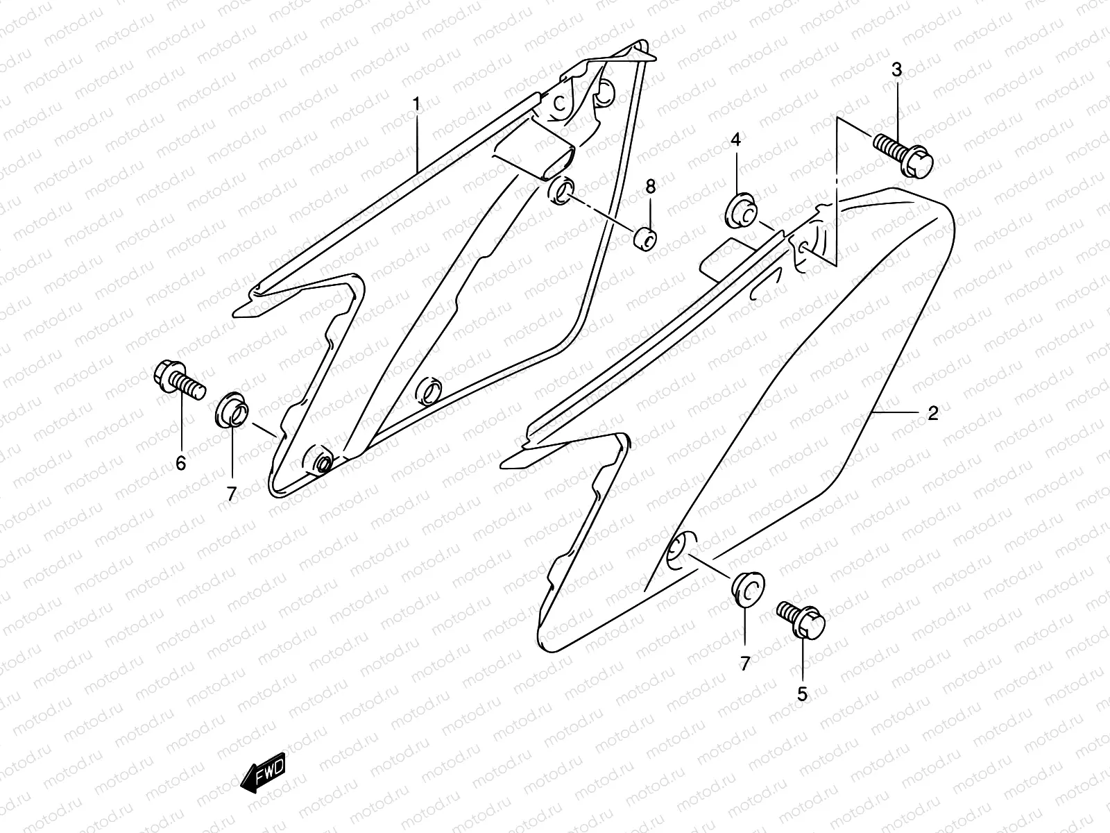 21B - FRAME COVER (MODEL K3/K4/K5/K6)