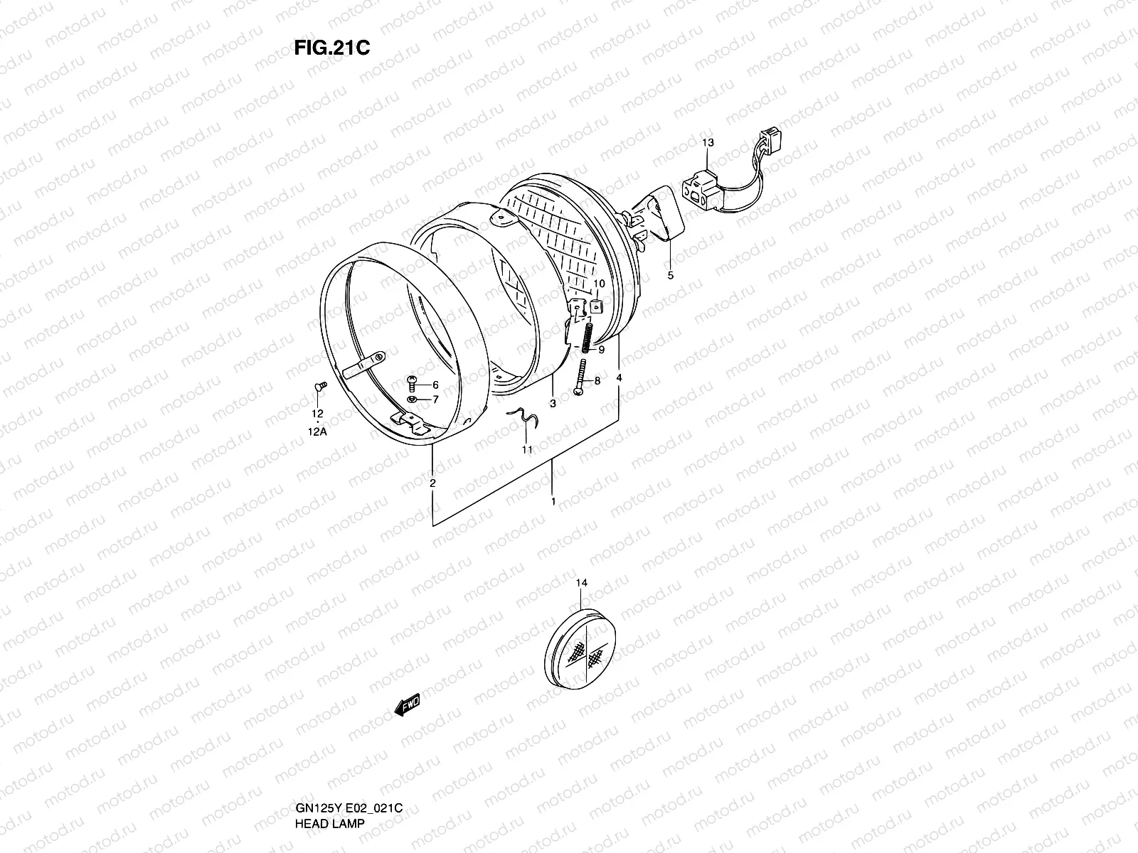 21C - HEADLAMP (MODEL V/W/X/Y/K1 E01,E30)