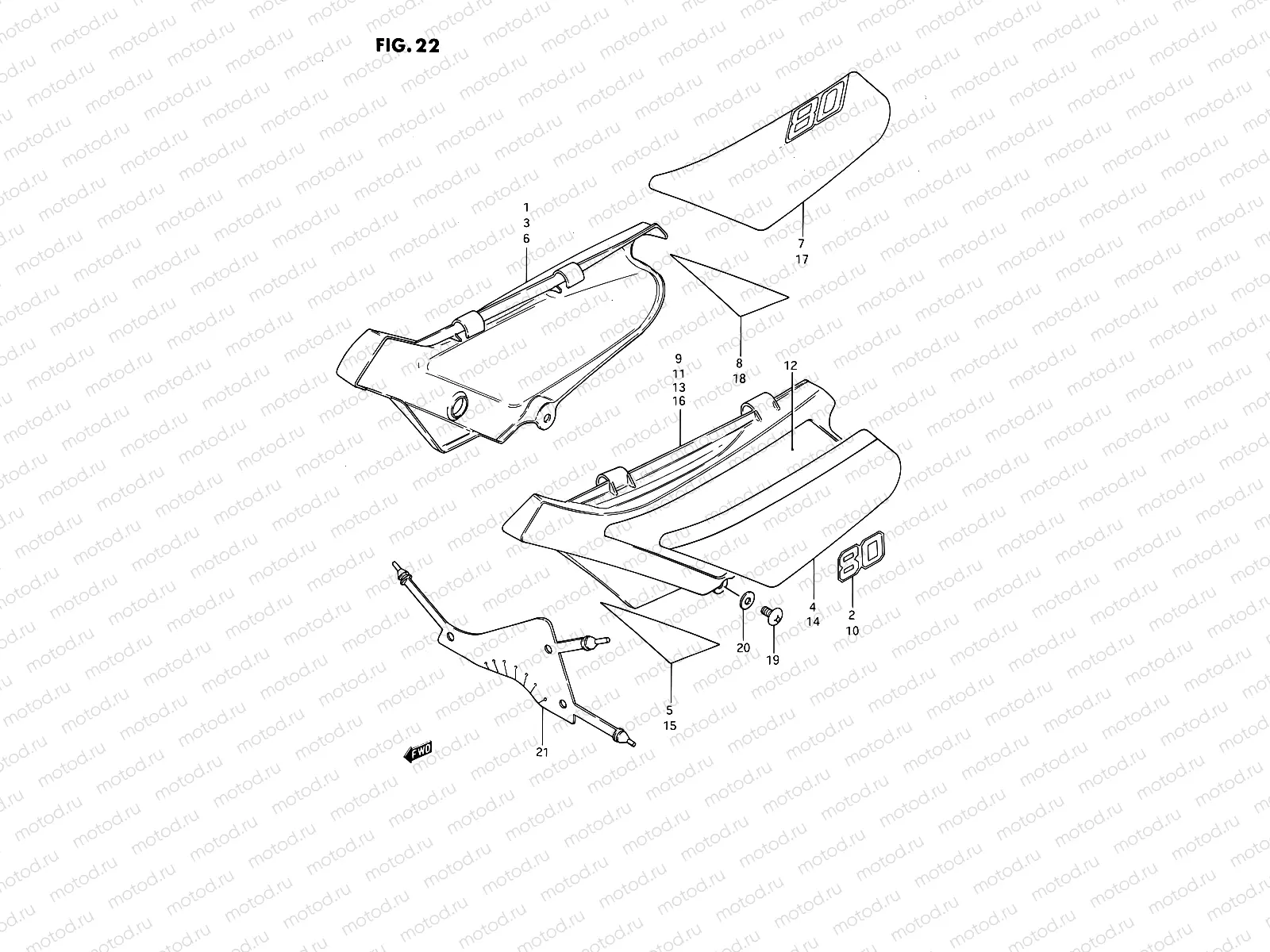 22 - FRAME COVER (MODEL F/G/H/J/K/L/M)