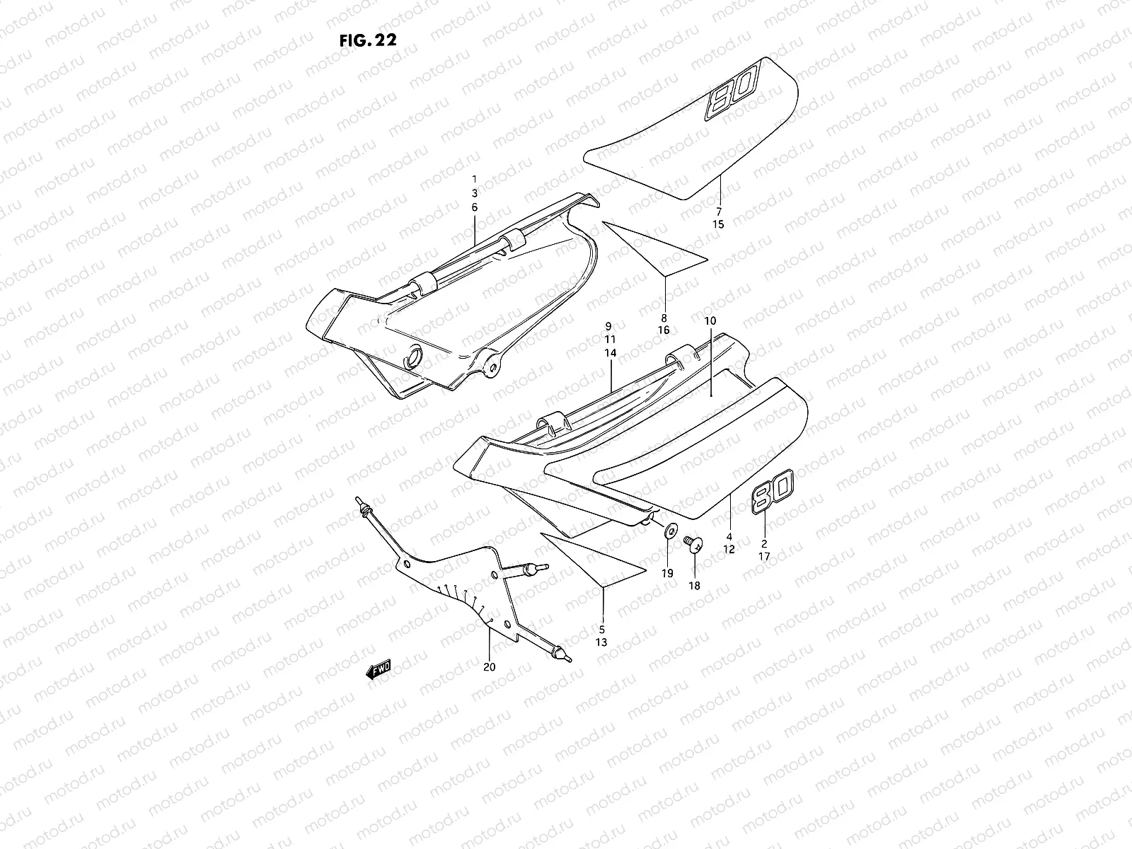 22 - FRAME COVER (MODEL H/J/K/L/M)