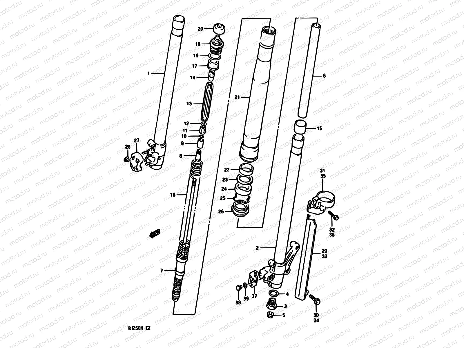 22 - FRONT DAMPER (MODEL K)