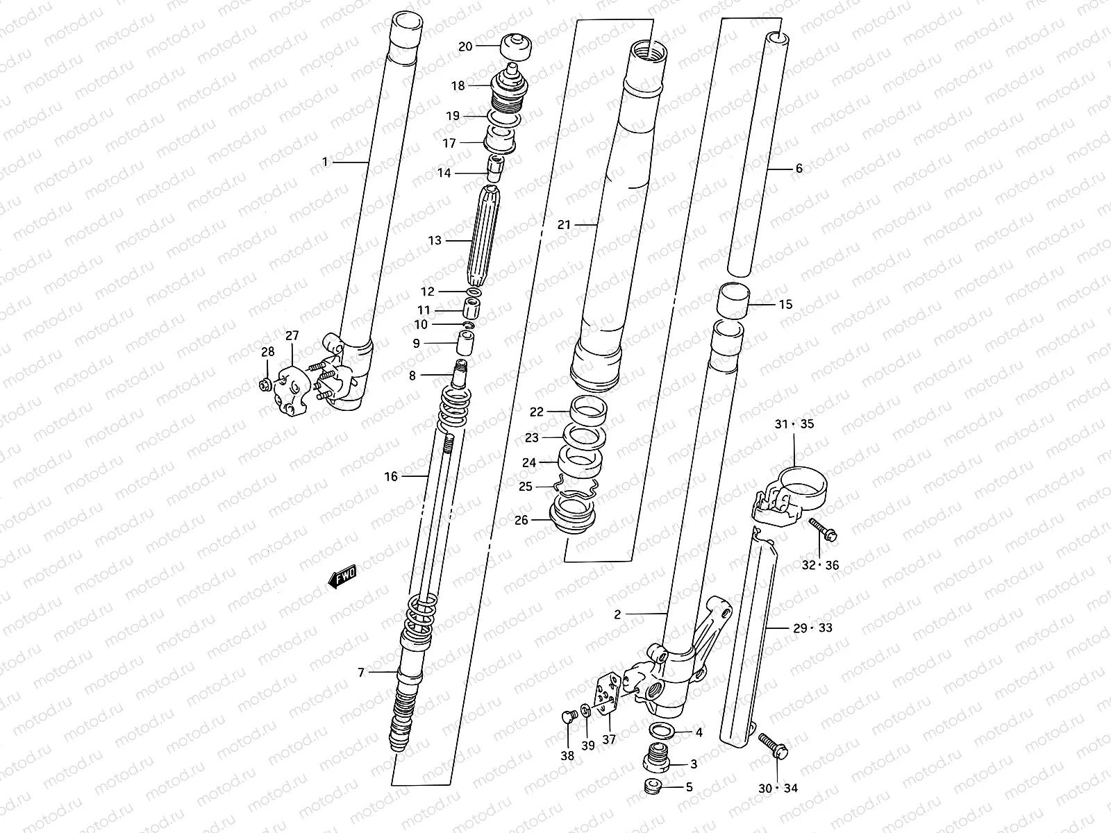22 - FRONT DAMPER (MODEL K)