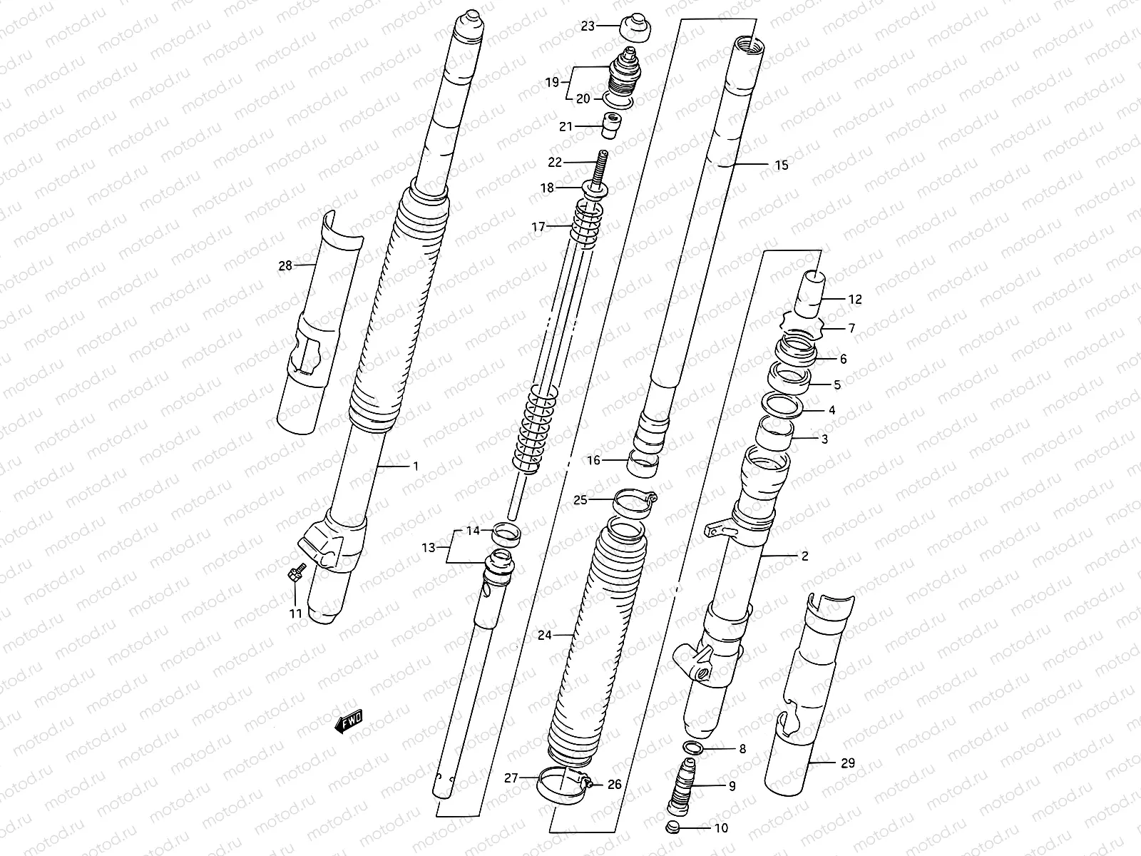 22 - FRONT DAMPER (MODEL K)