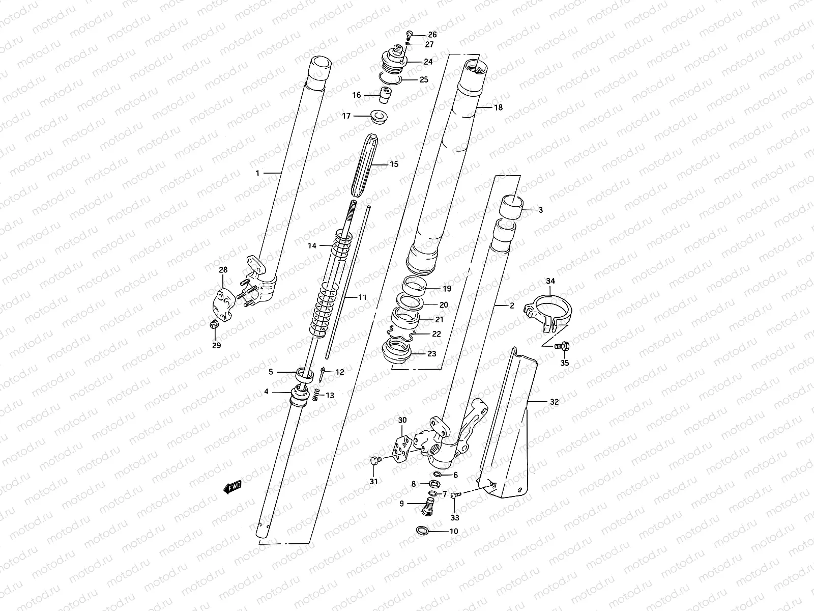22 - FRONT DAMPER (MODEL N)