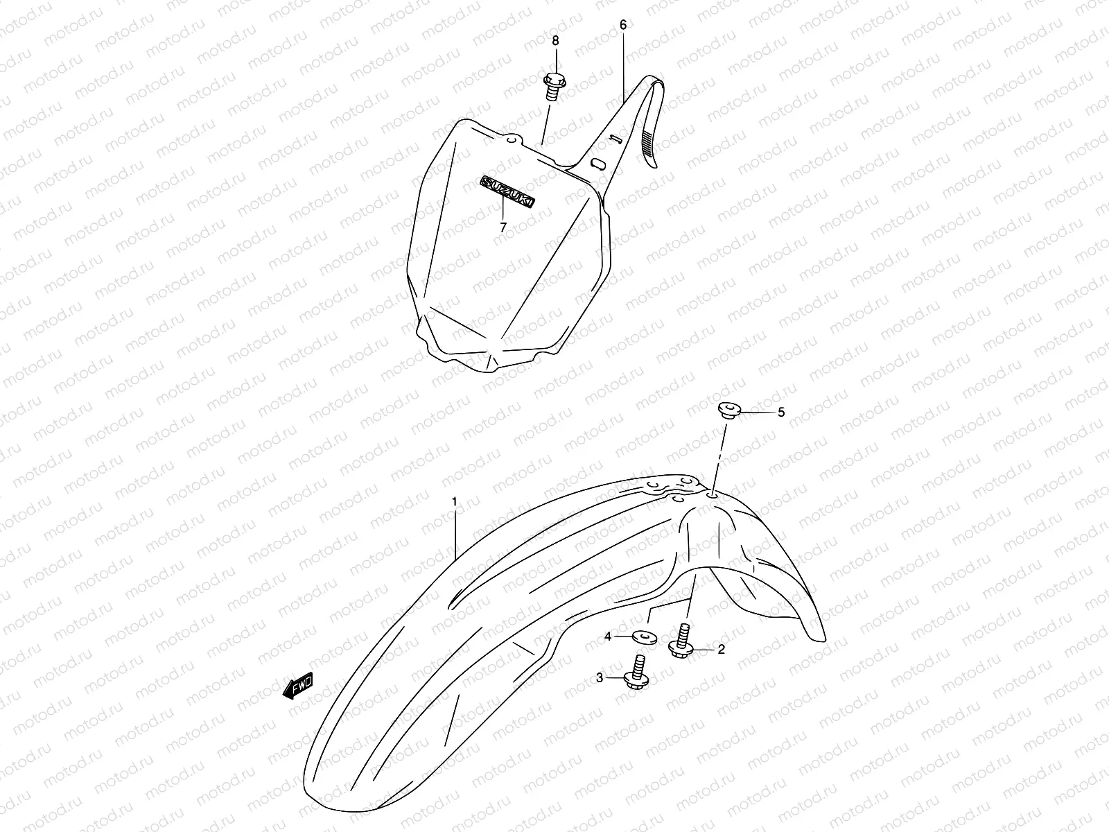 22 - FRONT FENDER (MODEL K1/K2/K3)