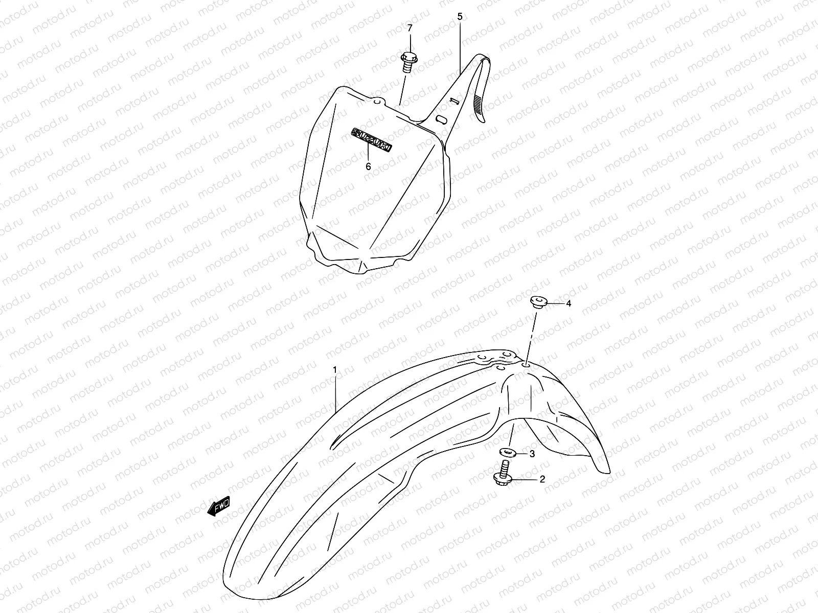22 - FRONT FENDER (MODEL K1/K2/K3)