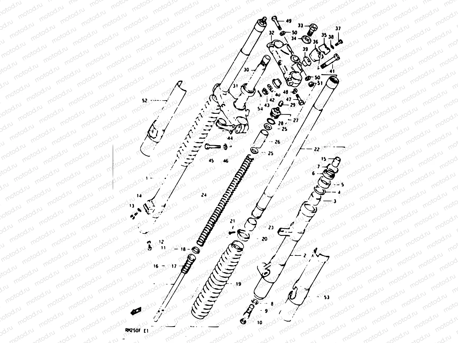 22 - FRONT FORK (MODEL E)