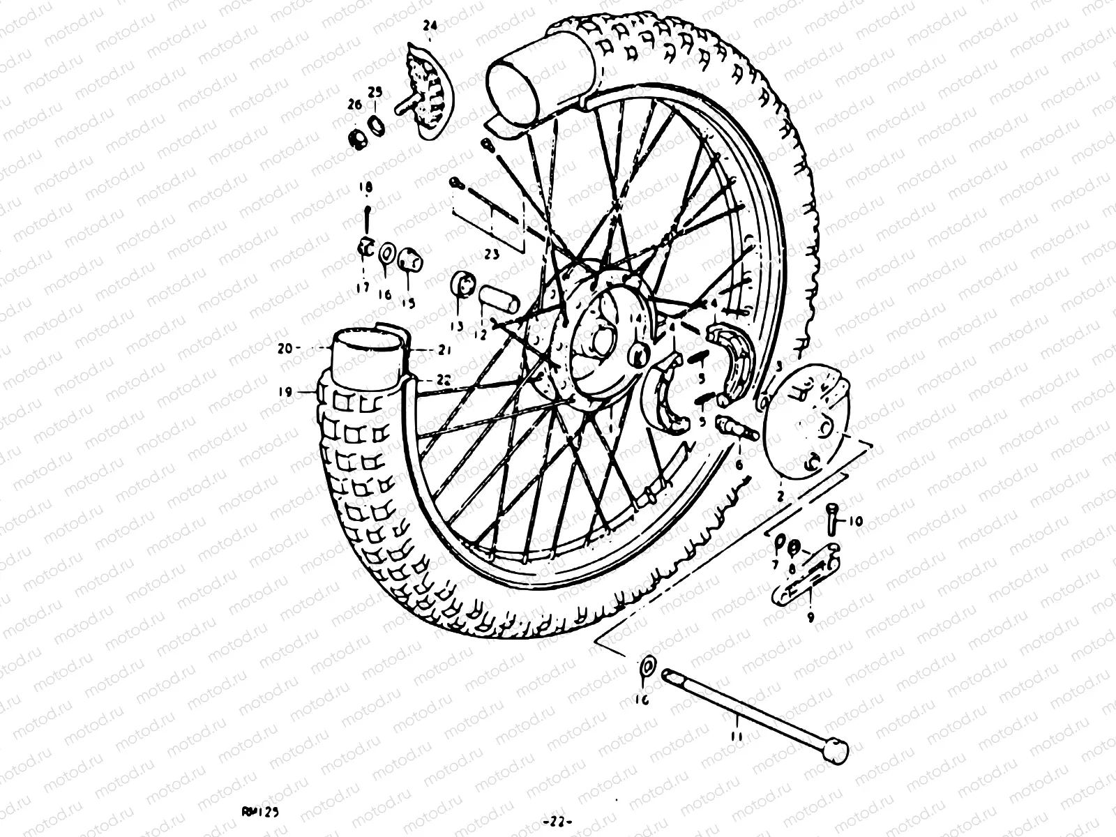 22 - FRONT WHEEL
