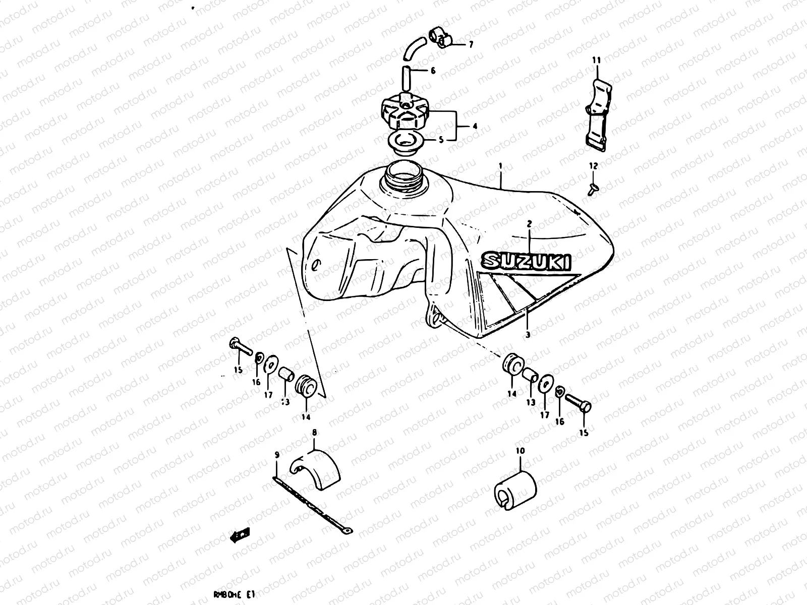 22 - FUEL TANK (MODEL D)