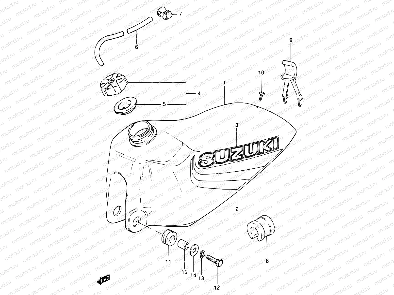 22 - FUEL TANK (MODEL Z)