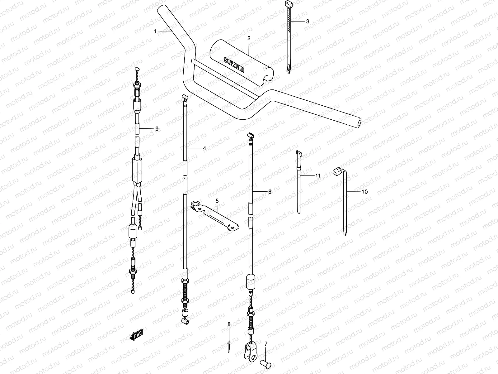 22 - HANDLEBAR - CABLE