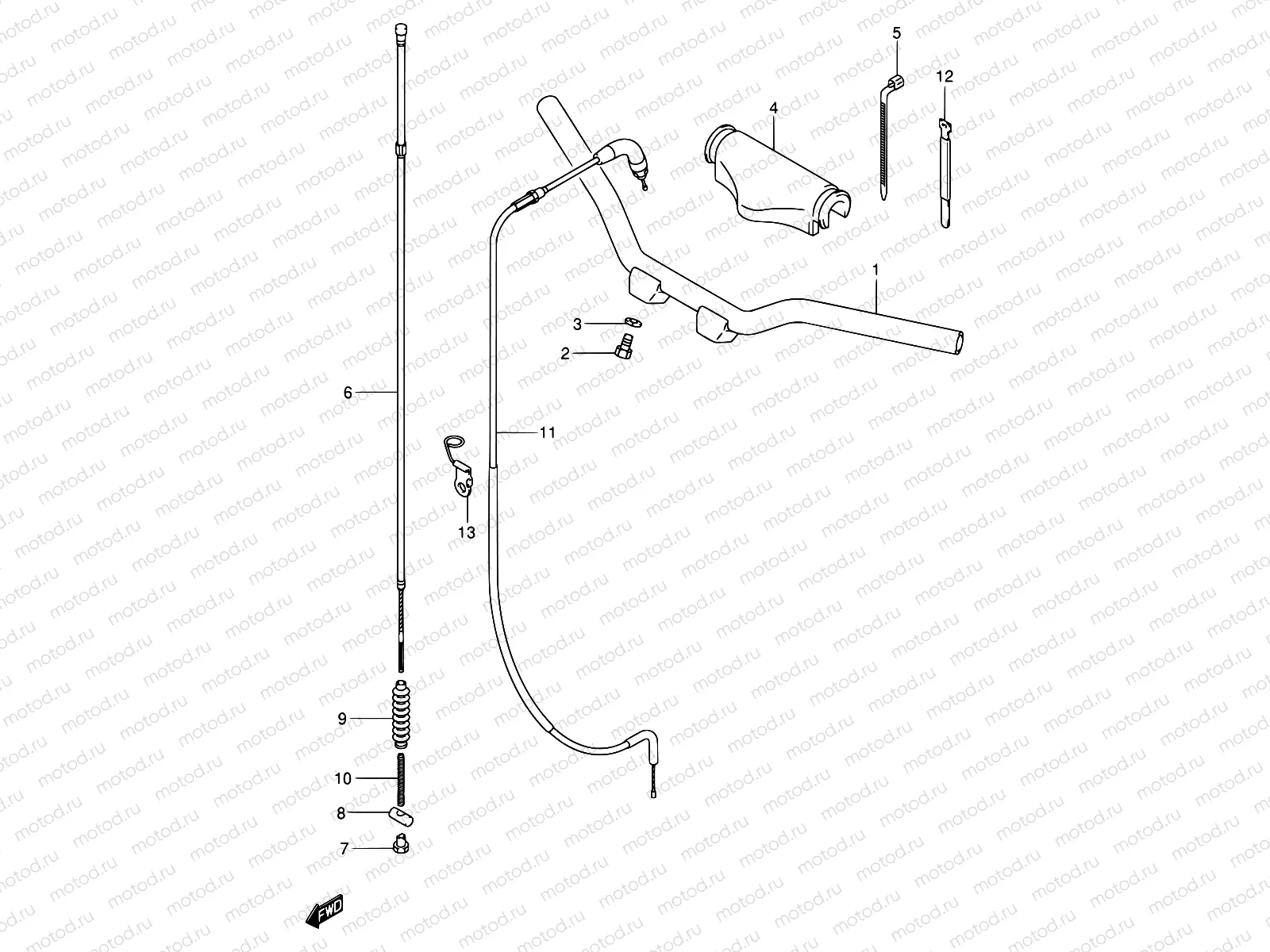 22 - HANDLEBAR/CABLE