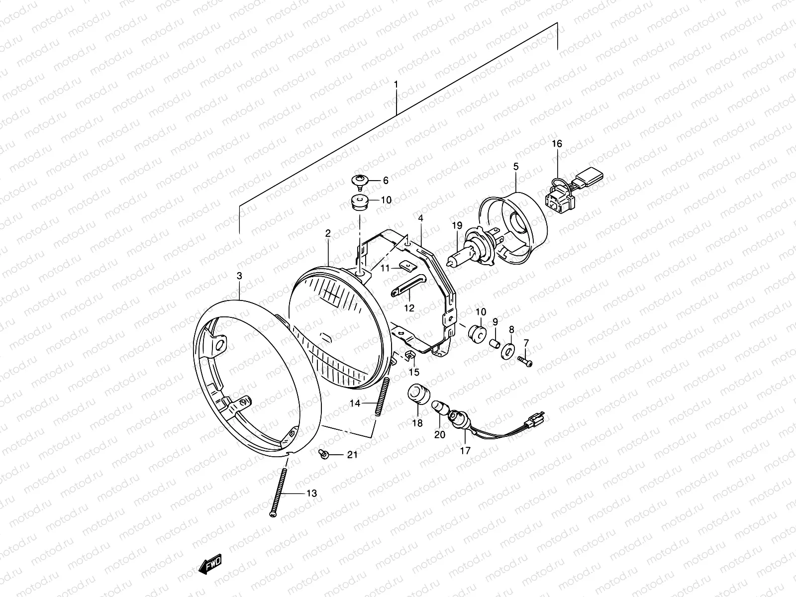 22 - HEADLAMP (E02,E04,E17,E18,E19,E25,E34)