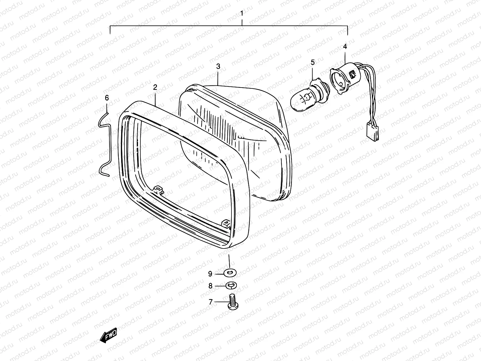 22 - HEADLAMP (E09, E95, MODEL L P09)