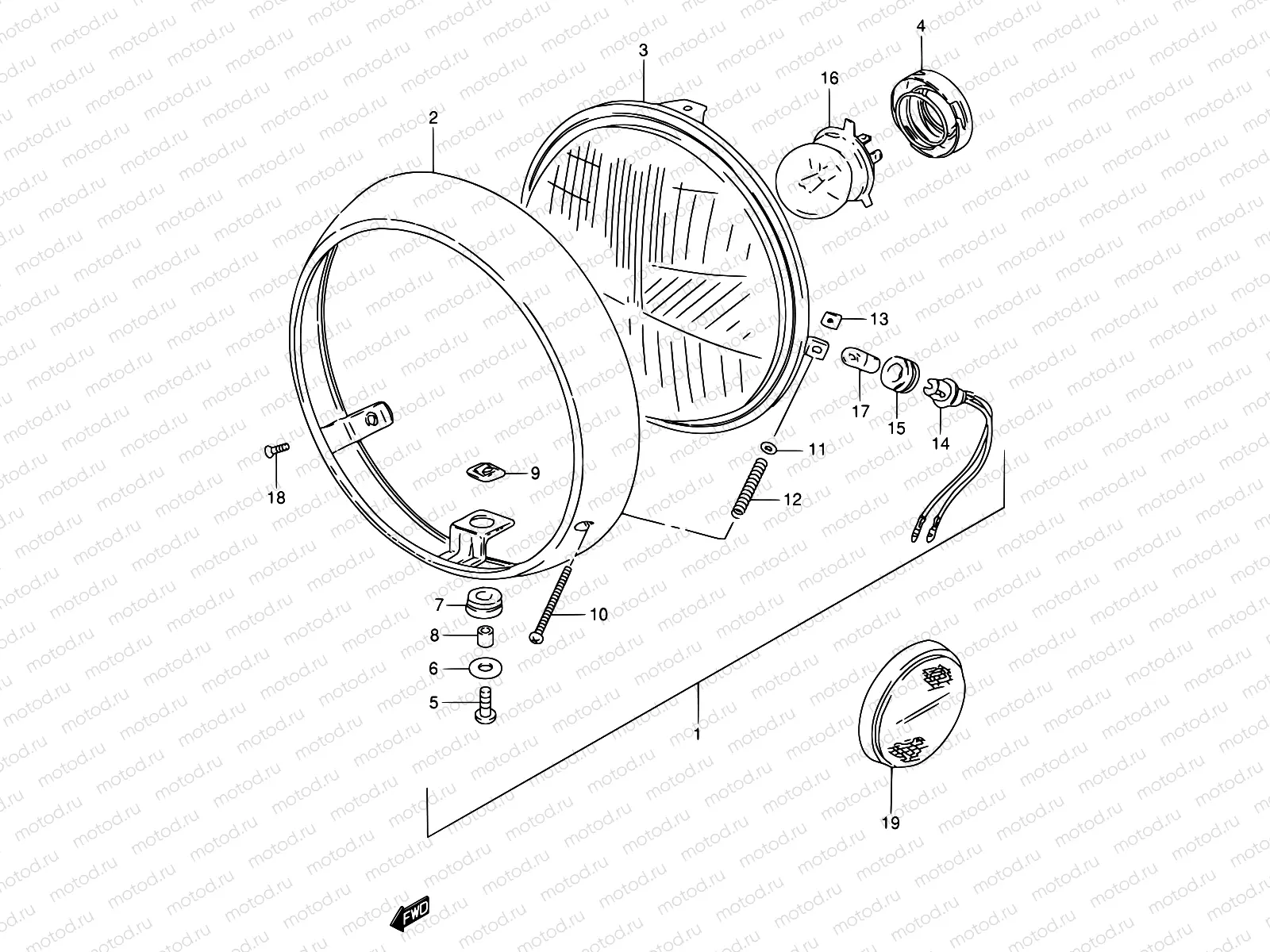 22 - HEADLAMP (E22,E25,E34,E39,E53)