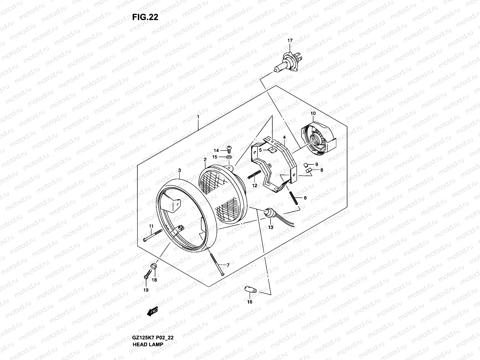 22 - HEADLAMP ( P02)
