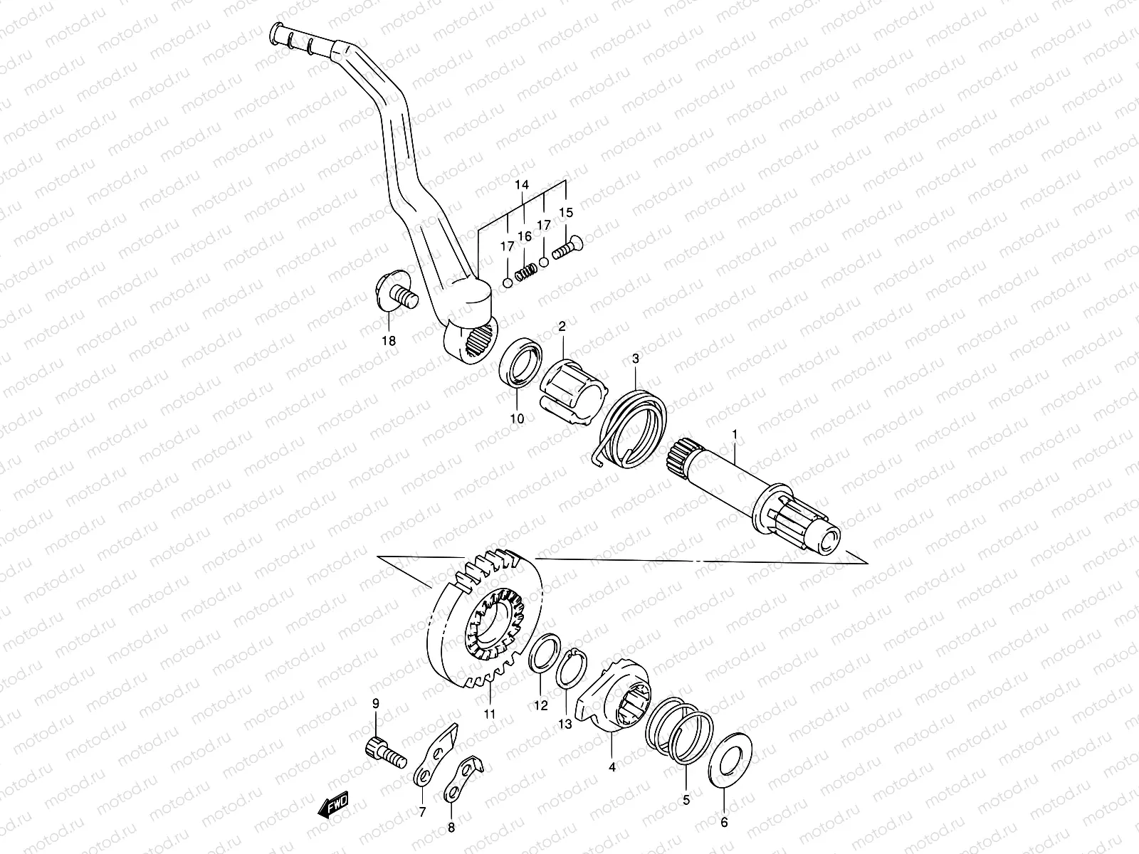 22 - KICK STARTER (DR-Z400Y/K1/K2/K3/K4)