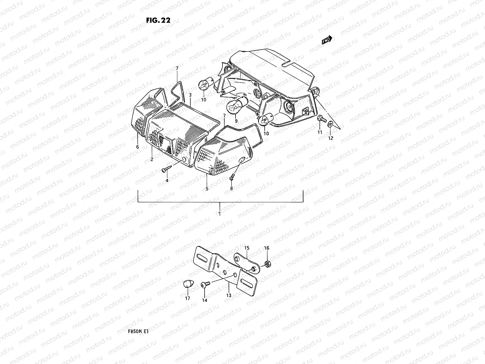 22 - REAR COMBINATION LAMP