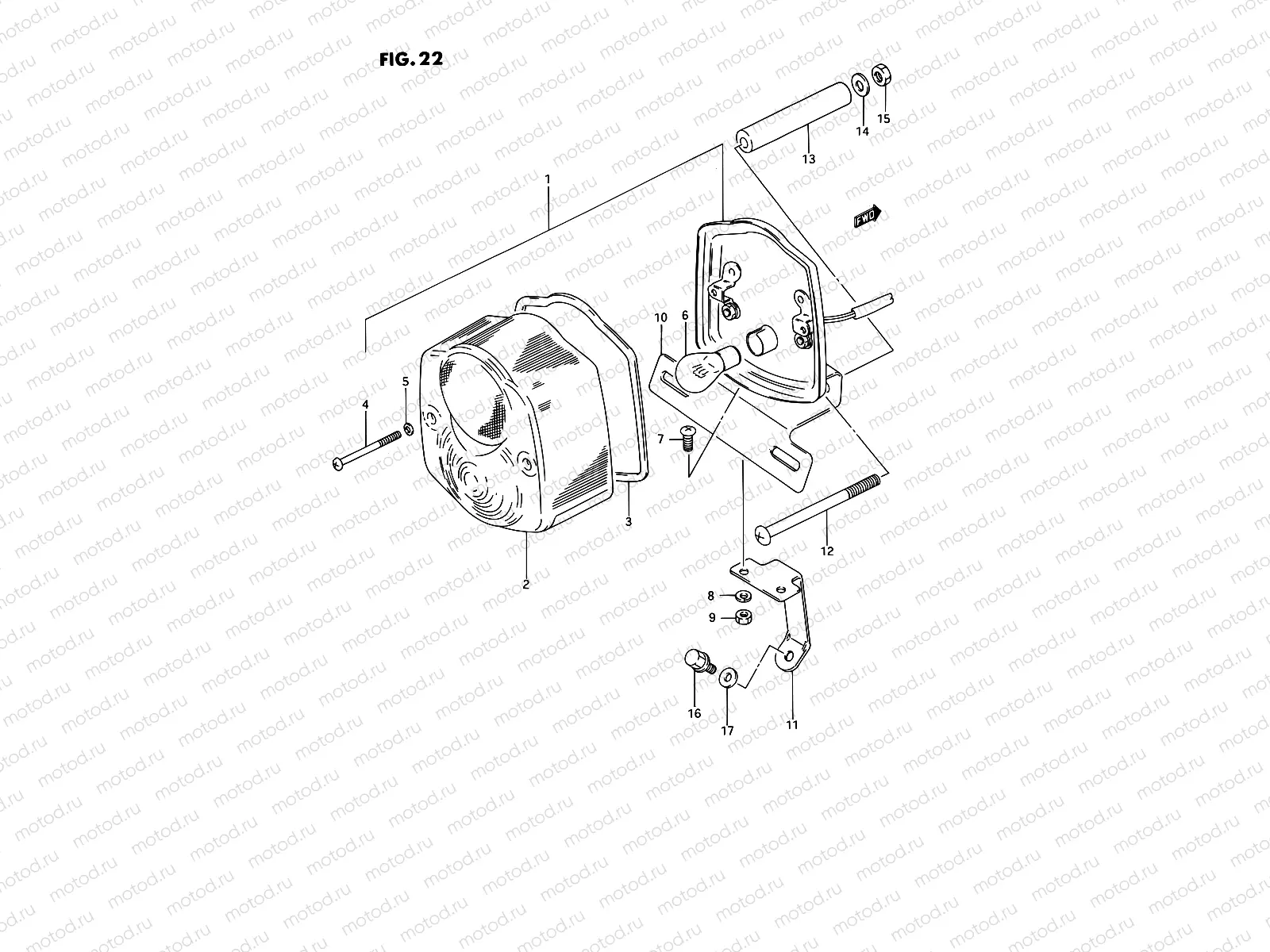 22 - REAR COMBINATION LAMP (E16)
