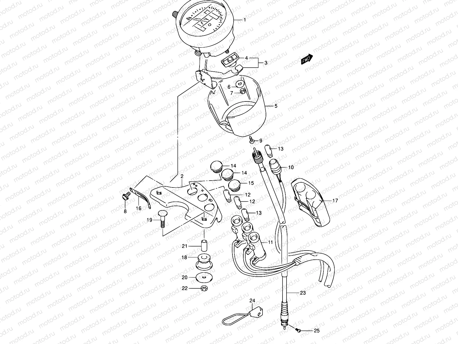 22 - SPEEDOMETER (MODEL K3/K4/K5/K6)