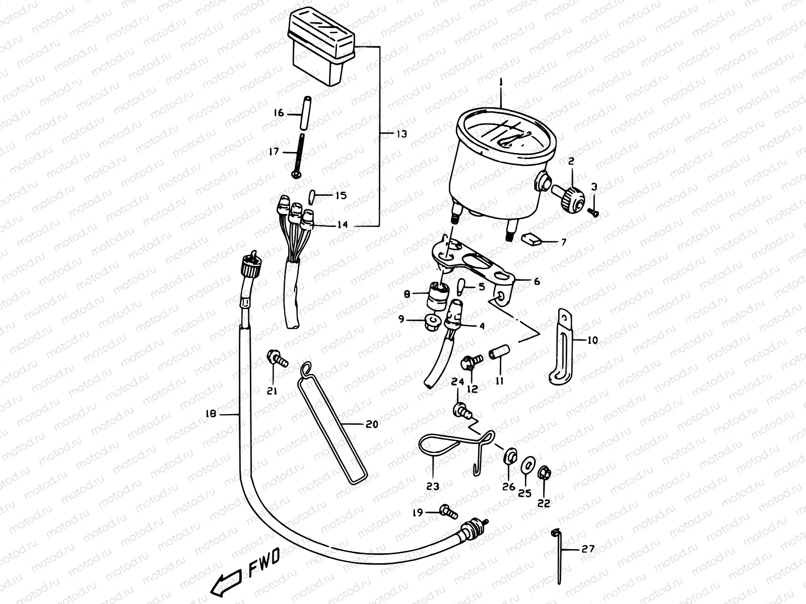22 - SPEEDOMETER (MODEL W/X, E24)