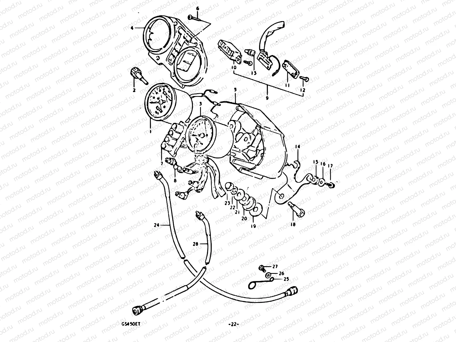 22 - SPEEDOMETER - TACHOMETER