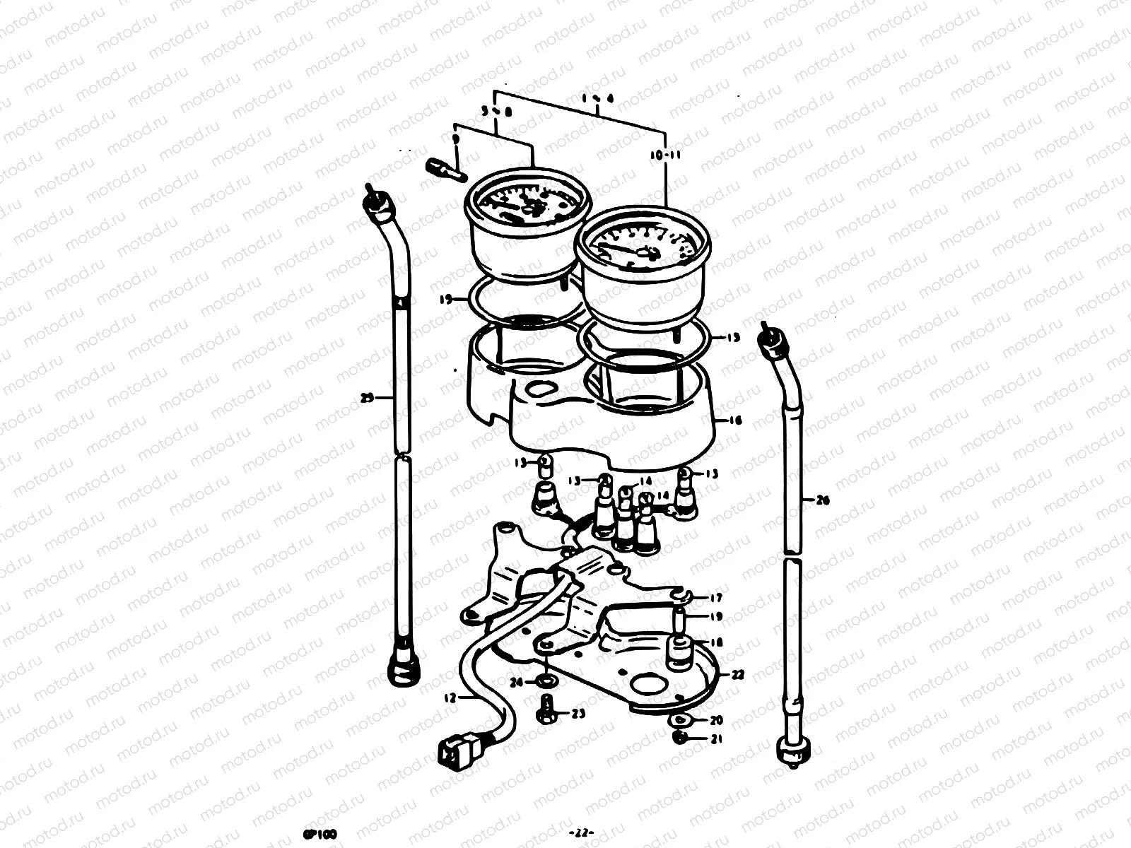 22 - SPEEDOMETER - TACHOMETER (E14)