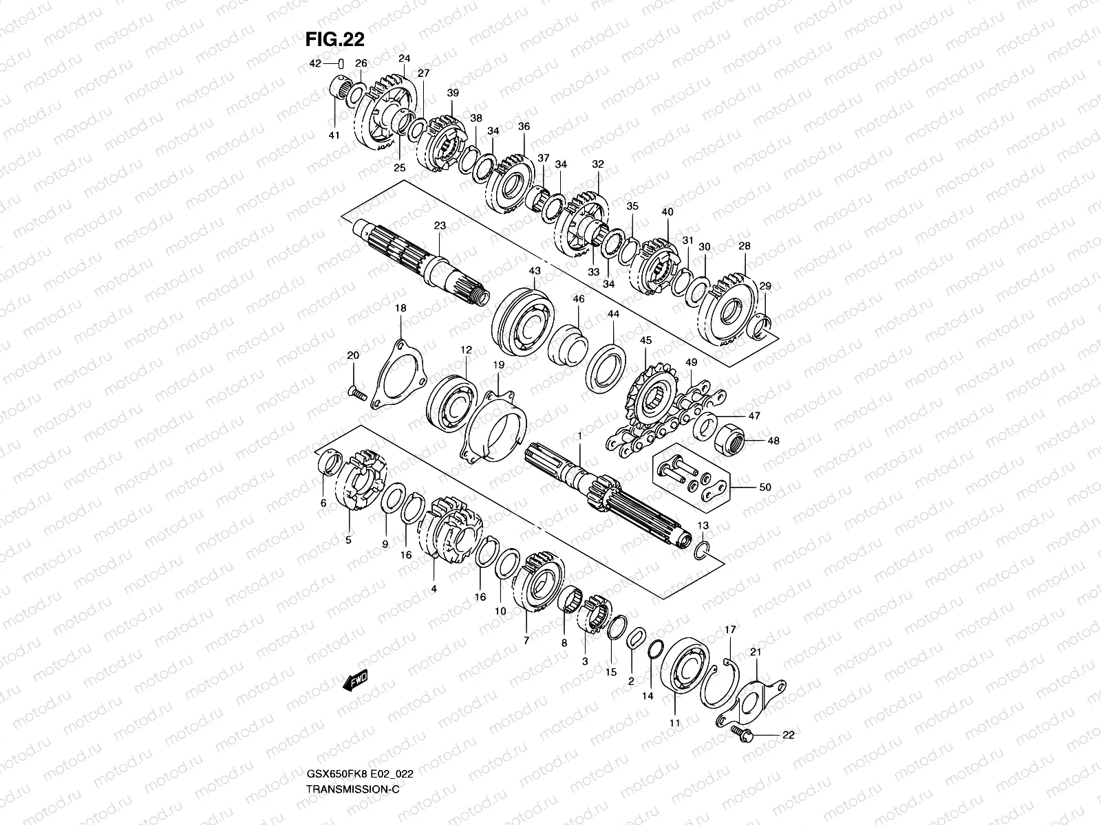 22 - TRANSMISSION (MODEL K8)