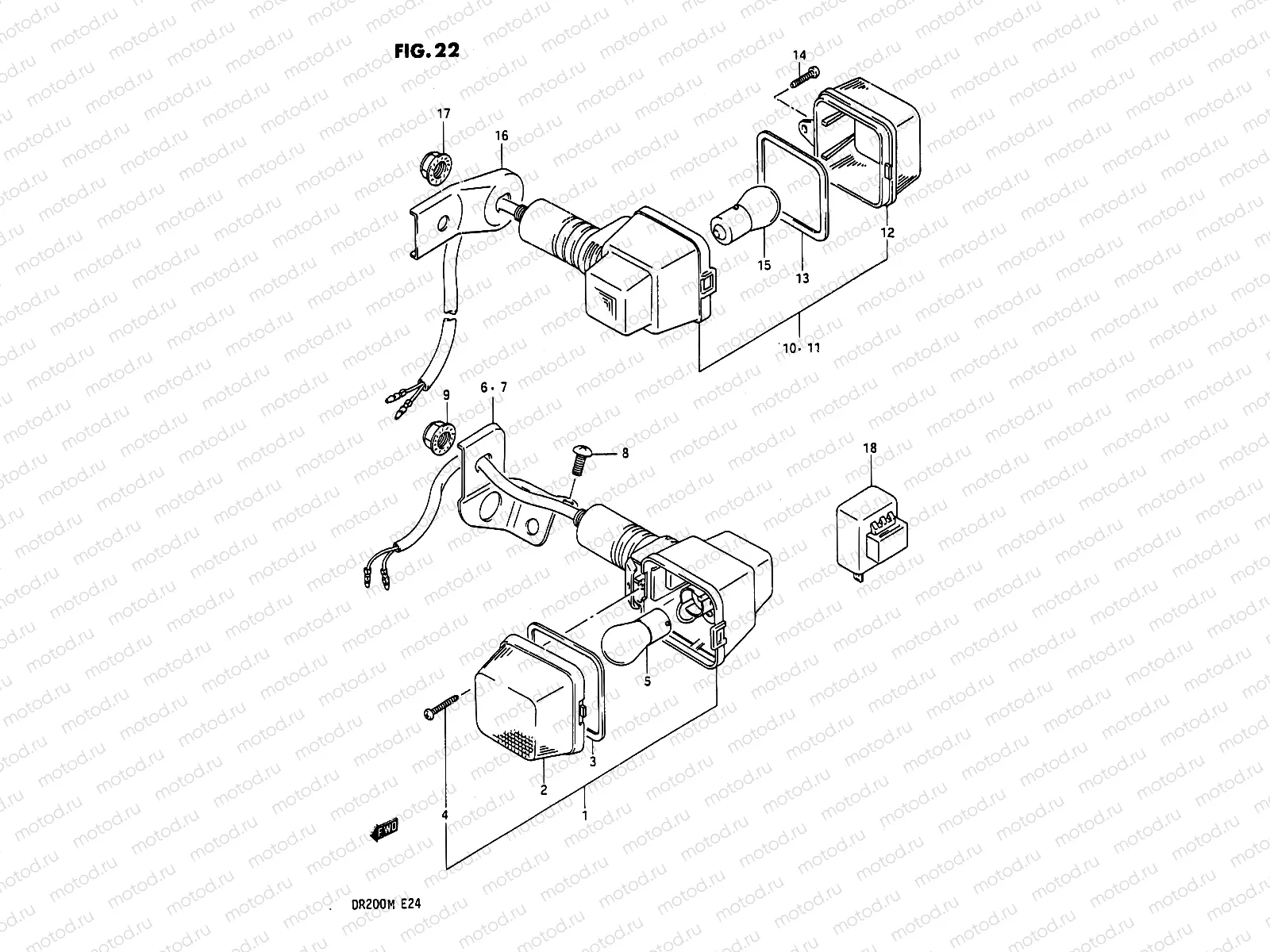 22 - TURN SIGNAL LAMP (E06, E24)