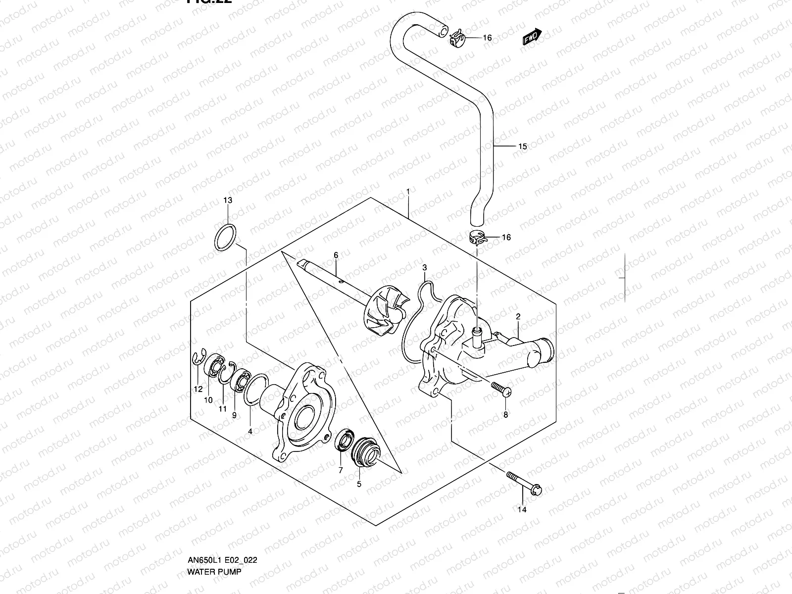 22 - WATER PUMP