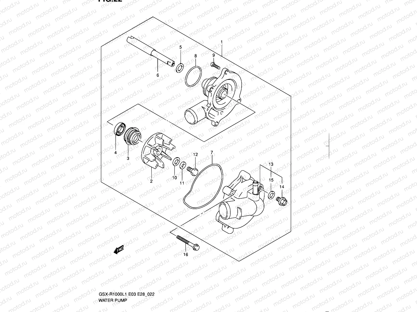 22 - WATER PUMP