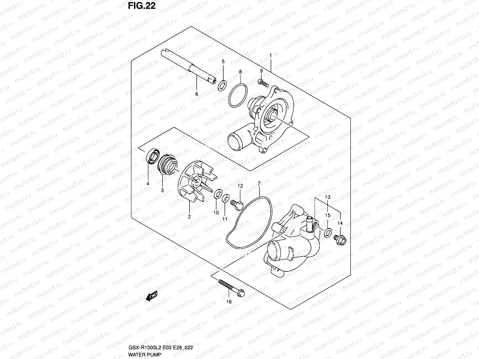 22 - WATER PUMP